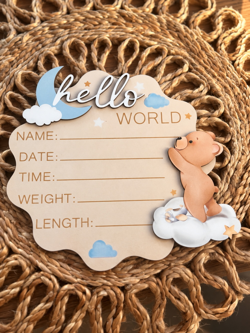 Табелка Hello World за момче