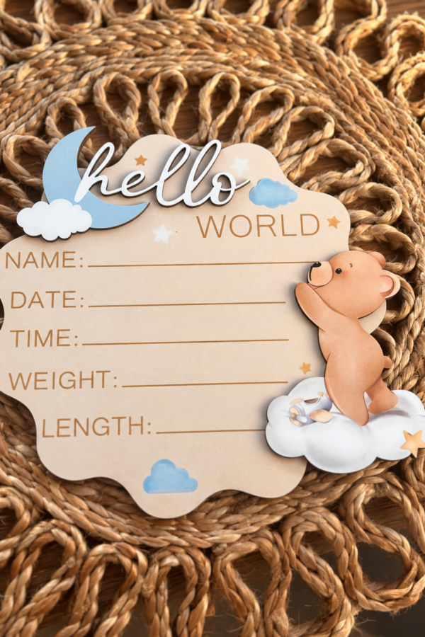 Табелка Hello World за момче