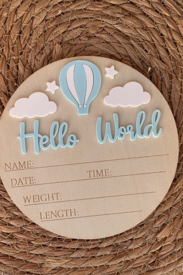 Табелка Hello World за момче