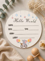 Табелка за новородено “Hello World”